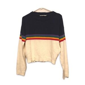 Rainbow striped sweater